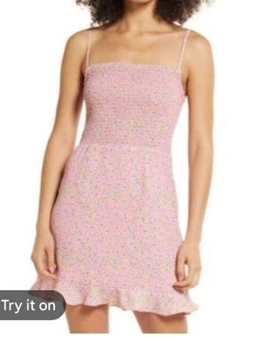 French Connection Floral Smocked Mini Dress 🌸💕